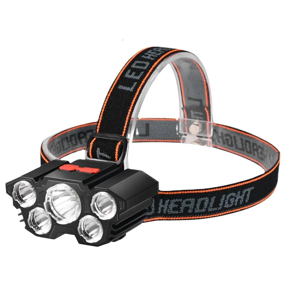 AwsmDeal Rechargeable Head Torch LED Headlight 5 core Headlamp for Farmers Fishing Camping Hiking Trekking Cycling Torch. (HL-5) (B0CV831QGH) Amazon Price History, Amazon Price Tracker