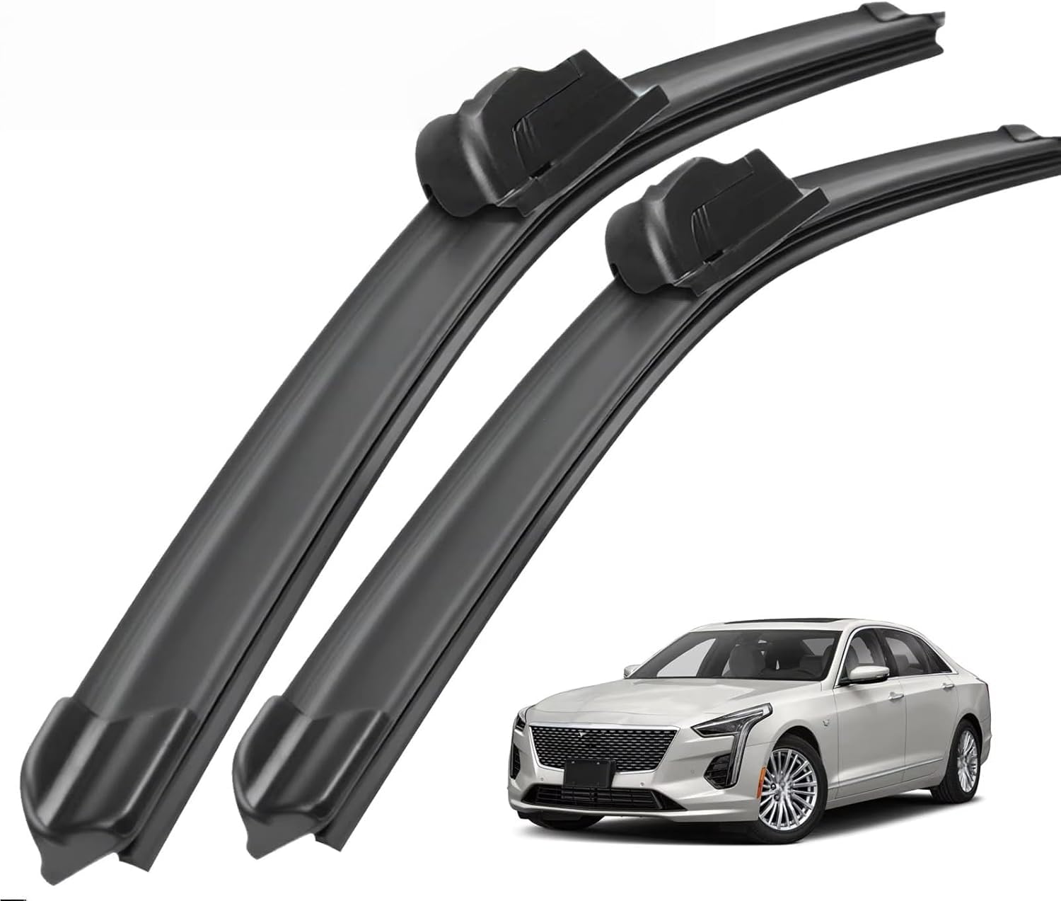 nwsplmy Front Windscreen Wiper for Cadillac CT6 2015-2023 24"+18", Silent All-Season Replacement Blades Streak-Free Easy Install