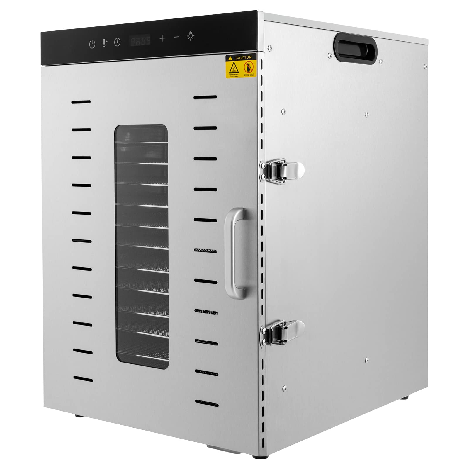 Food Dehydrator Machine with 16 Trays for Jerky, Fruits, Vegetables Dehydrating, Make Dog Treats - Household and Commercial Electric Dehydrator - Stainless Steel Tray, Smart Touch Panel (1350W)