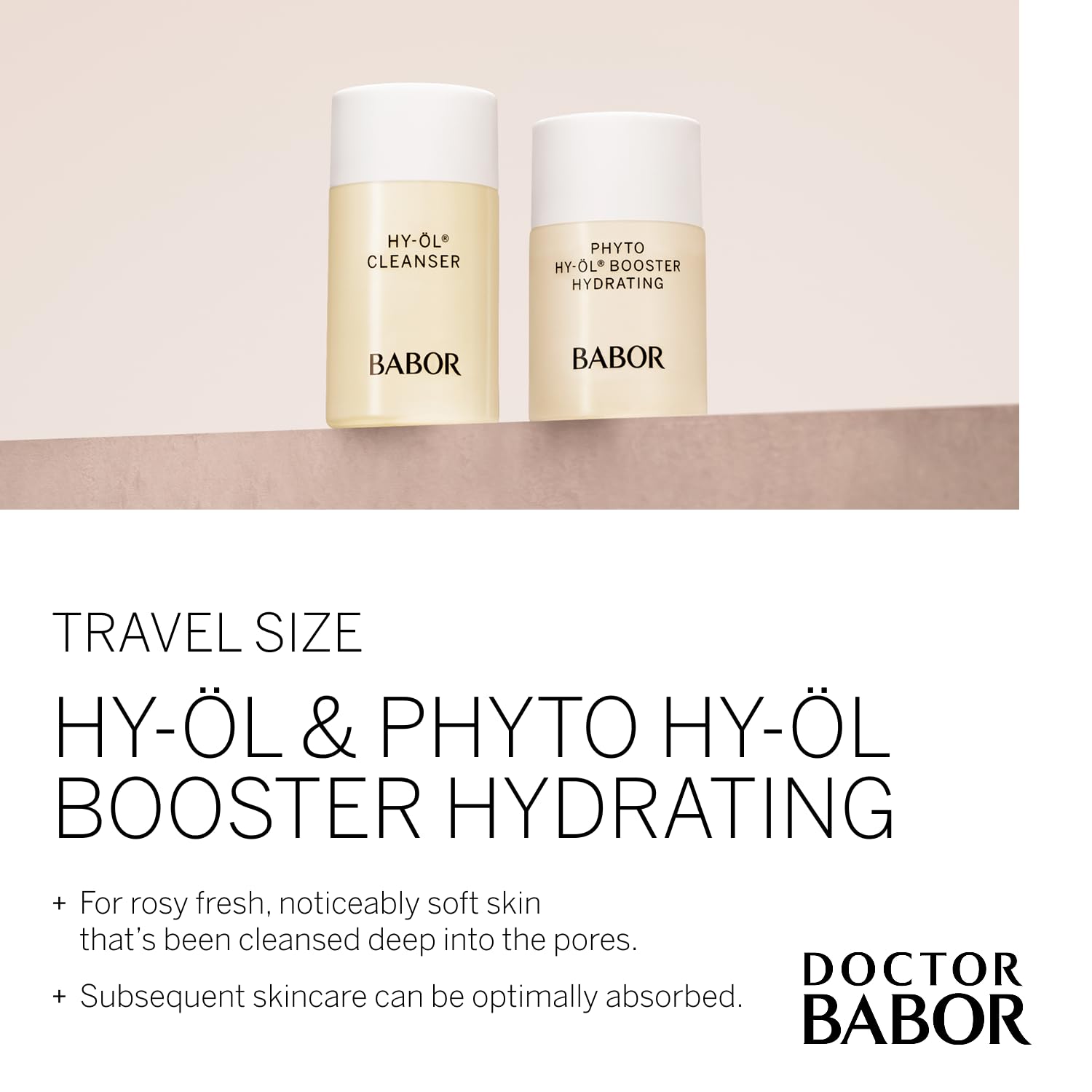 BABOR HY-OL & Phyto HY-OL Booster Hydrating Travel Size Skincare Kit, Cleansing Oil and Hydrating Cleanser, Skincare Set
