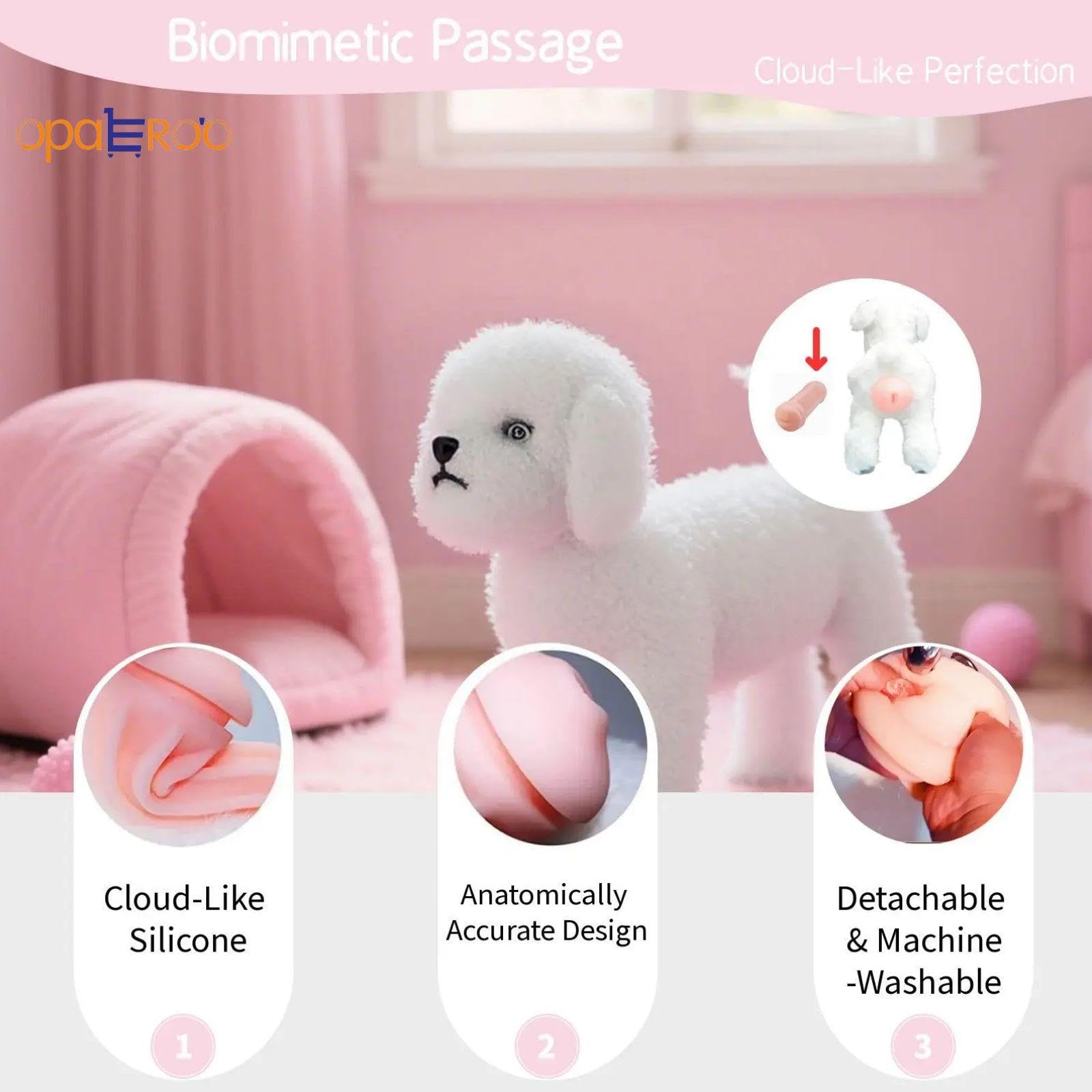 Jouet de matériel de Chien, Jouets de Compagnon pour Chiens en Silicone avec Ventouse, Simulation Pet Oestrus Vent 25cm/9.8in
