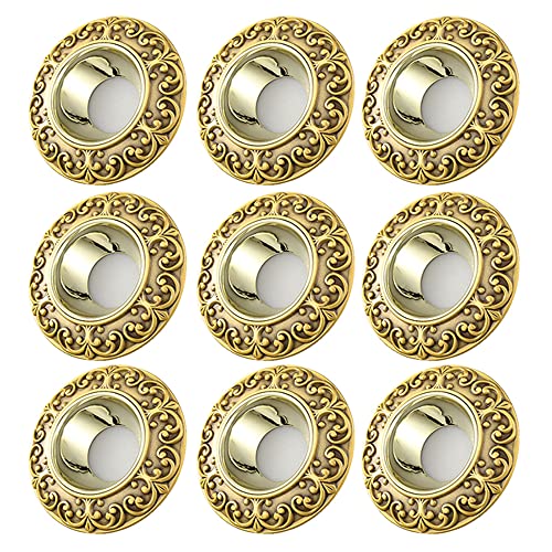 GTHTUHFD Paquete De 9 Focos Led Empotrables De Latón De 3 Pulgadas para Techo, Ideales para Comedores. Lámparas Redondas Planas Tipo Oblea De 6W, 8W, 10W, 12W Y 14W.,10w-6000k