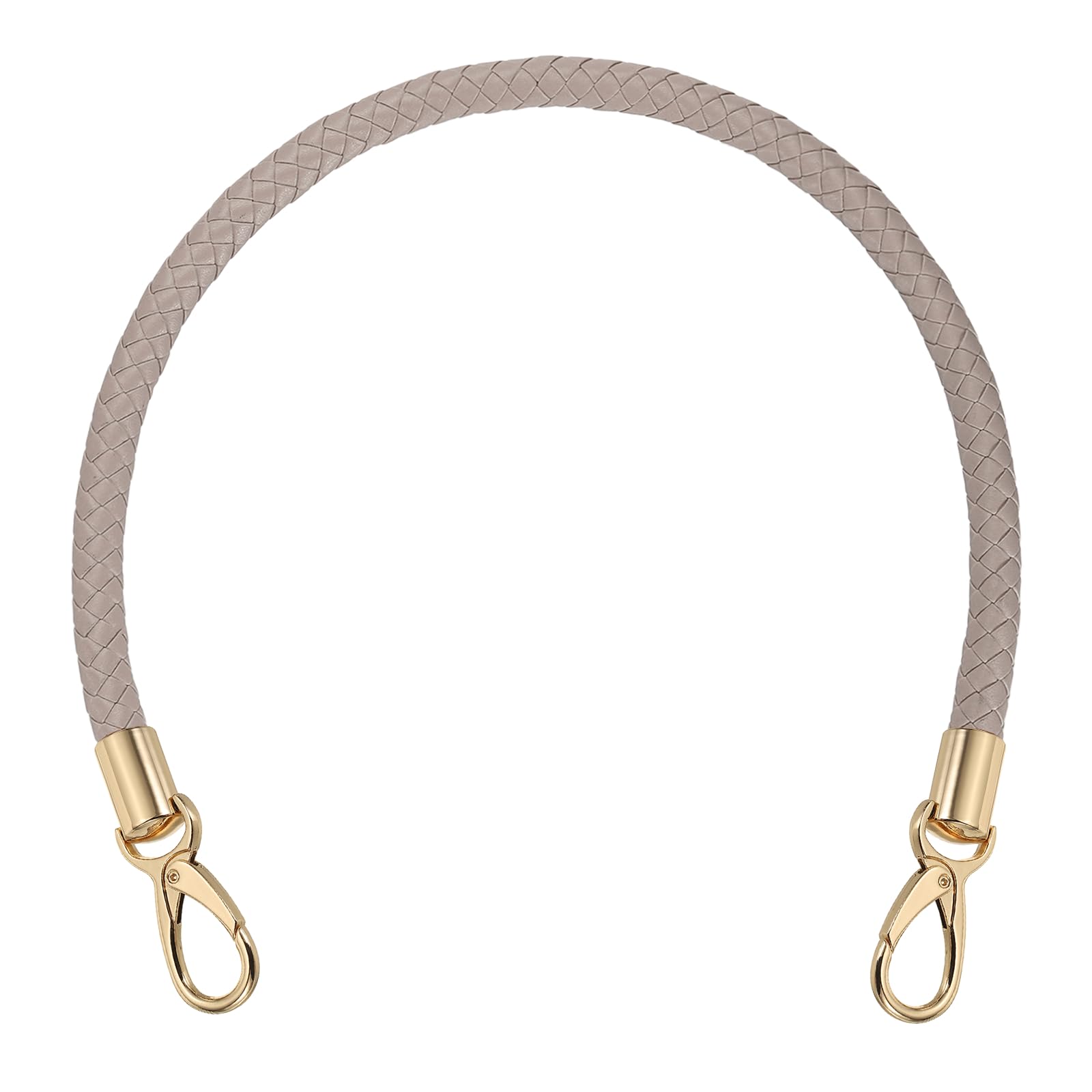 sourcing map Braided Purse Strap, 21.6 Inch PU Leather Purse Strap Handle Replacement for Handbag Tote Underarm Bag Making (Gray-Brown)