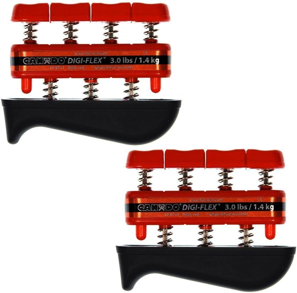 Digi-Flex Hand Exercisers Light (Red - 3 lbs Resistance / Finger)