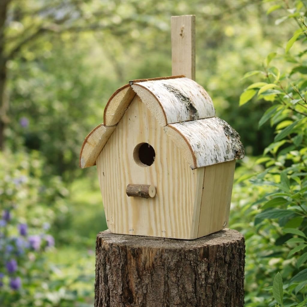 Nichoir pour Oiseaux, nichoir en Bois, nichoir en Bois 12 x 12 H 23/30 cm (32 mm)
