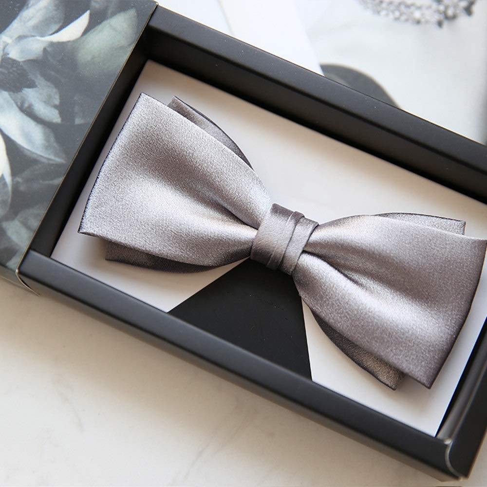 Pajarito Masculino Pajarita for Hombre, Pajarita Formal, Longitud Ajustable, Fiesta de Boda Fiestas, Bodas(Grey C)