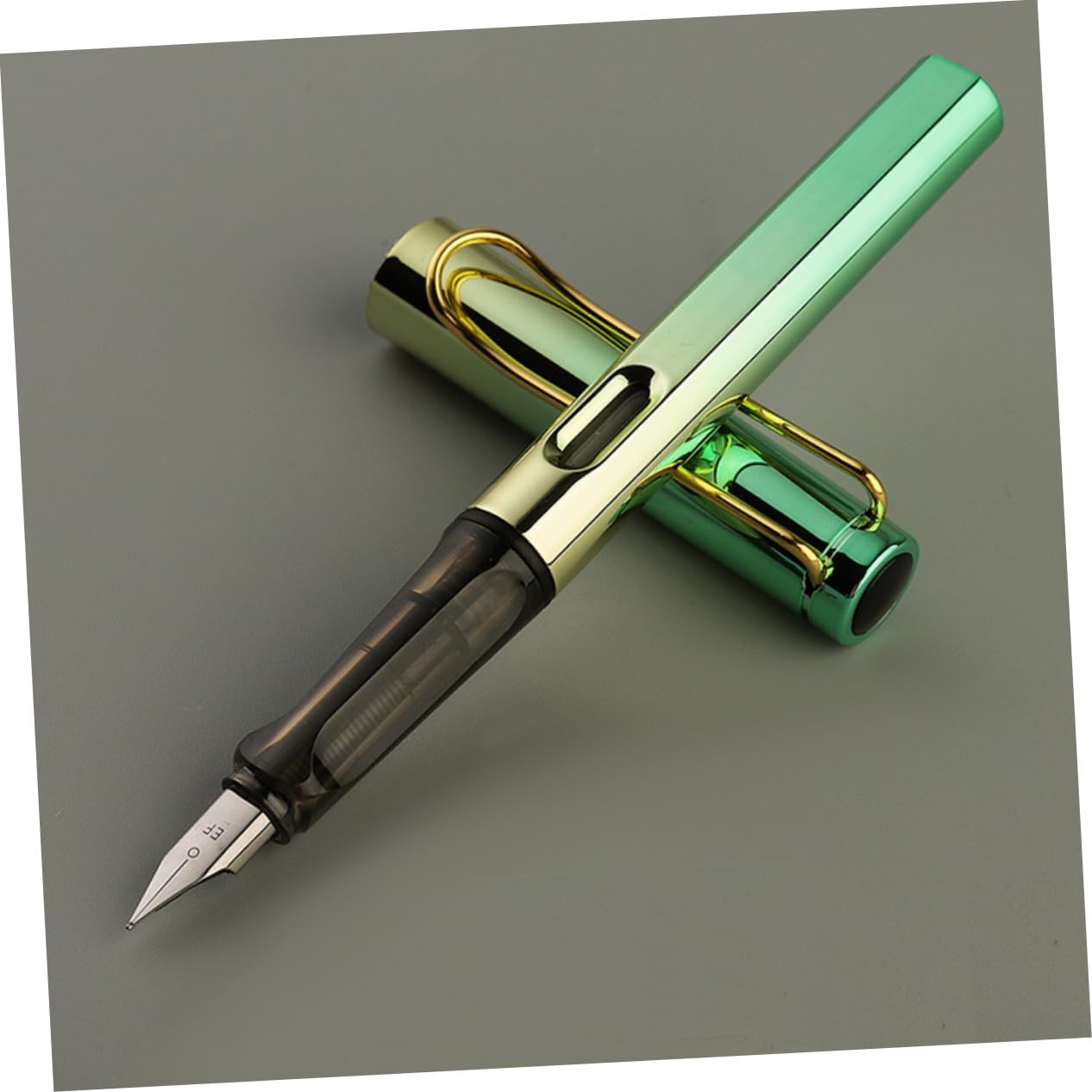 Veemoon 5 Stück Teiliges Bunter Füllfederhalter Ergonomisch für Schüler Kalligraphie Schreibstift mit Tintenpatronen Geeignet für Langes Schreiben und Handschrifterlernung