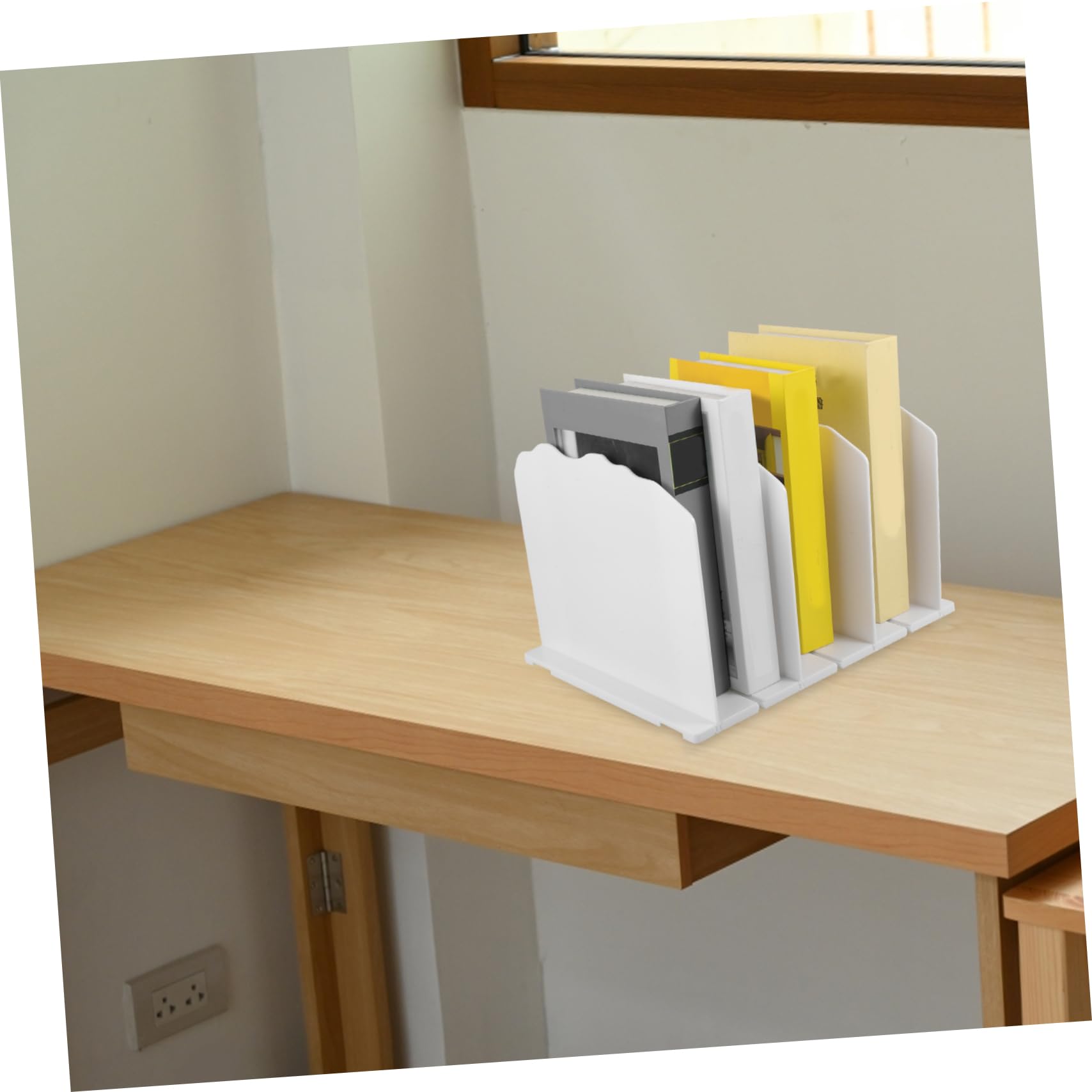 OUNONA Estante Organizador De Bolsos Estantería De Escritorio White Clasificador para Bolsa De Obsequio Separador De Armario Organizador para Bolsa De Compras para Cuarto De Baño o Sala