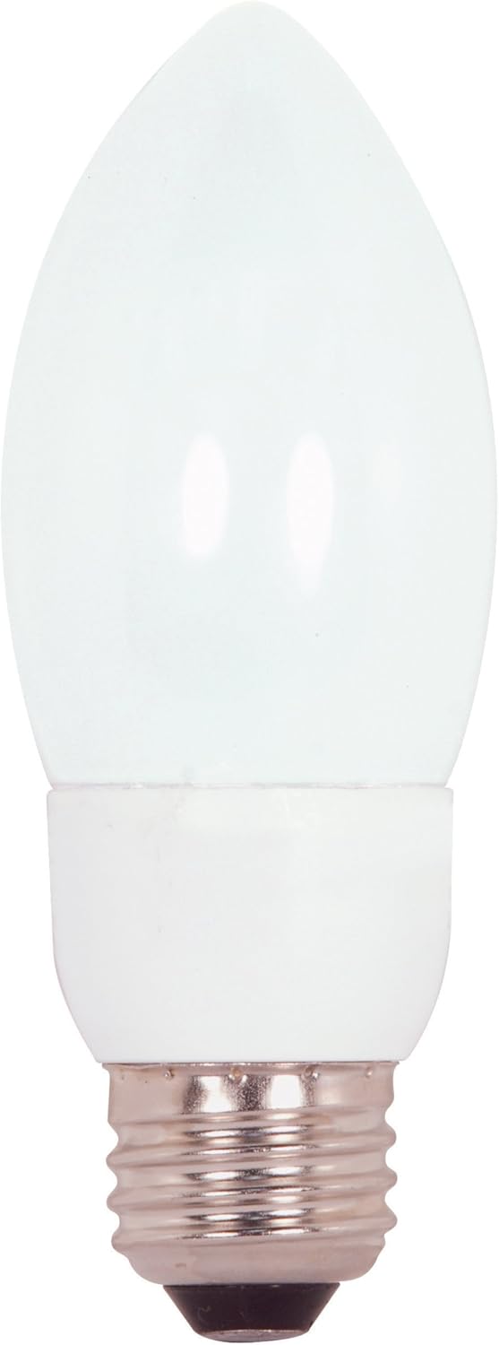 Satco S7323 7-Watt Medium Base Torpedo, 5000K, 120V, Equivalent to 40-Watt Incandescent Lamp