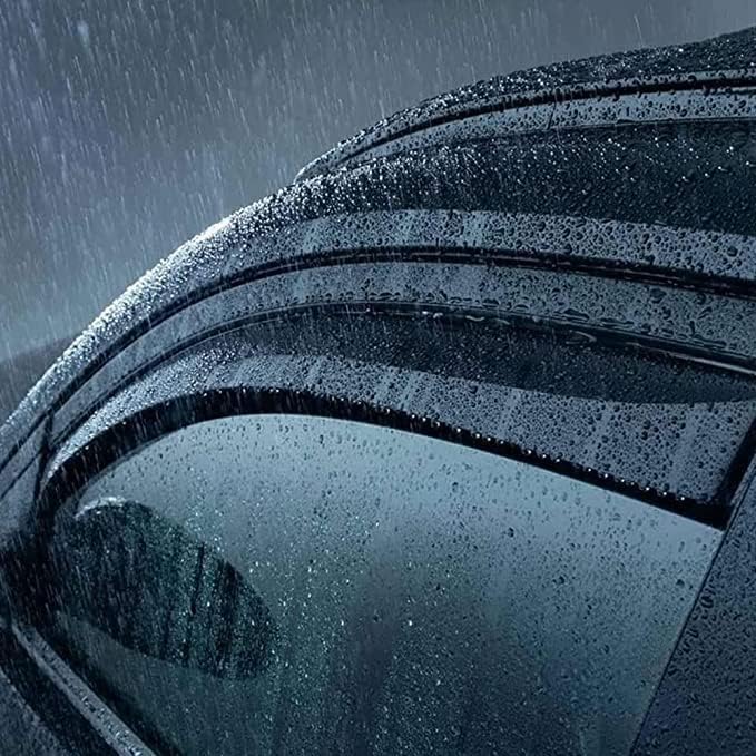 4 stuks zijruitdeflector voor Audi Q3 2011-2023,auto-regenscherm raamdeur vizier regenbeschermer windscherm,B-Mk2-f3 2019-2022