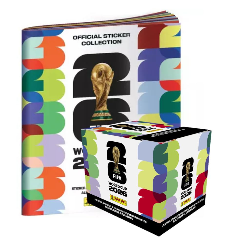 2026 Panini World Cup ALBUM + FACTORY SEALED STICKER BOX (50 Packs, 7 Stickers per pack)