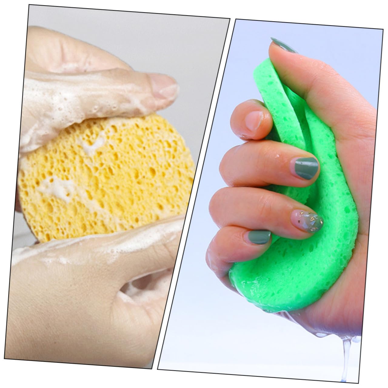 Spugna Viso Rotonda in Cellulosa 30 Pezzi per Pulizia Viso | Rimozione Make-up e Azione Esfoliante, Adatta a Pelle del Viso, Formato Compresso per Uso Quotidiano Colore Casuale