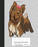  Music Album Review Paper: Book Yorkshire Terrier Yorkie Dog (Weezag Music Album Review Paper Notebook, Band 122)