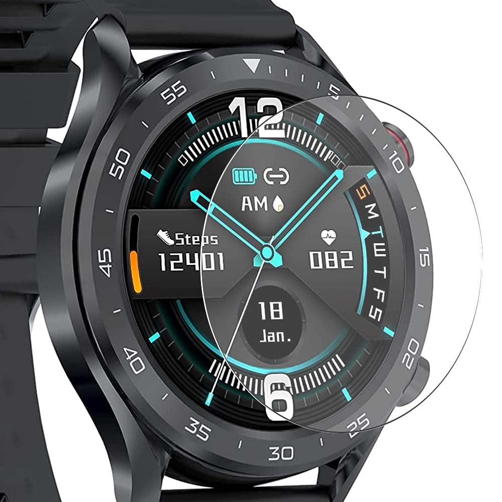 3 Pack Tempered Glass Screen Protector Film, compatible with BRIBEJAT CD-B518 1.3" Smart Watch smartwatch Protectors Guard new version