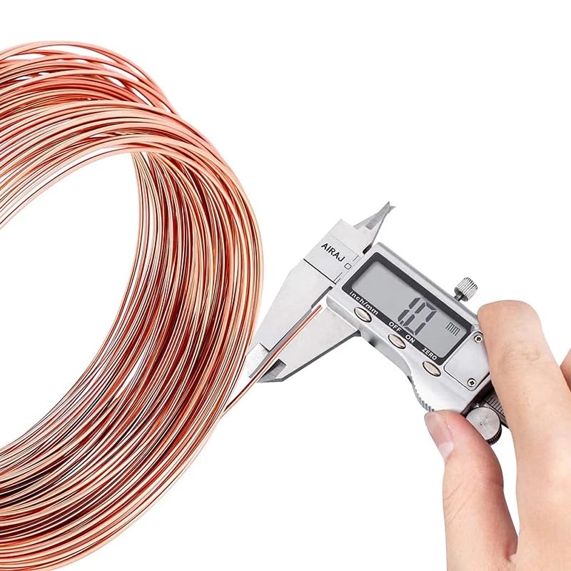 10M~1M Pure Copper Wire T2 Copper Coil Conductive Copper Wire, Red Copper Wire, Line Bare Diameter 1/1.5/2/2.8/3.5/4.0/5.0mm (2.8mm X 1M)
