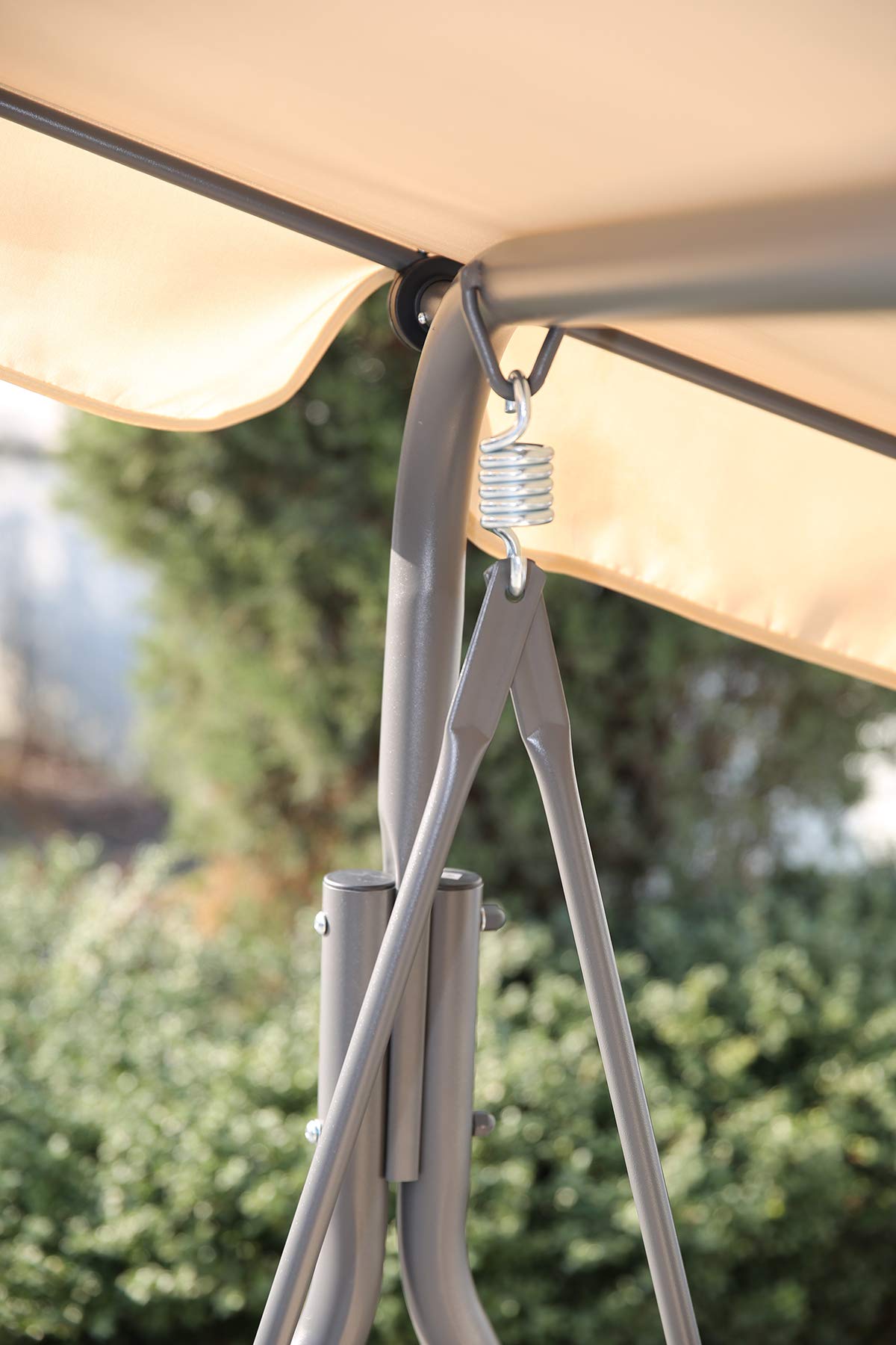 Angel Living 5869200 Schommelbank tuinschommel 3-zits met zonwering van staal, polyester