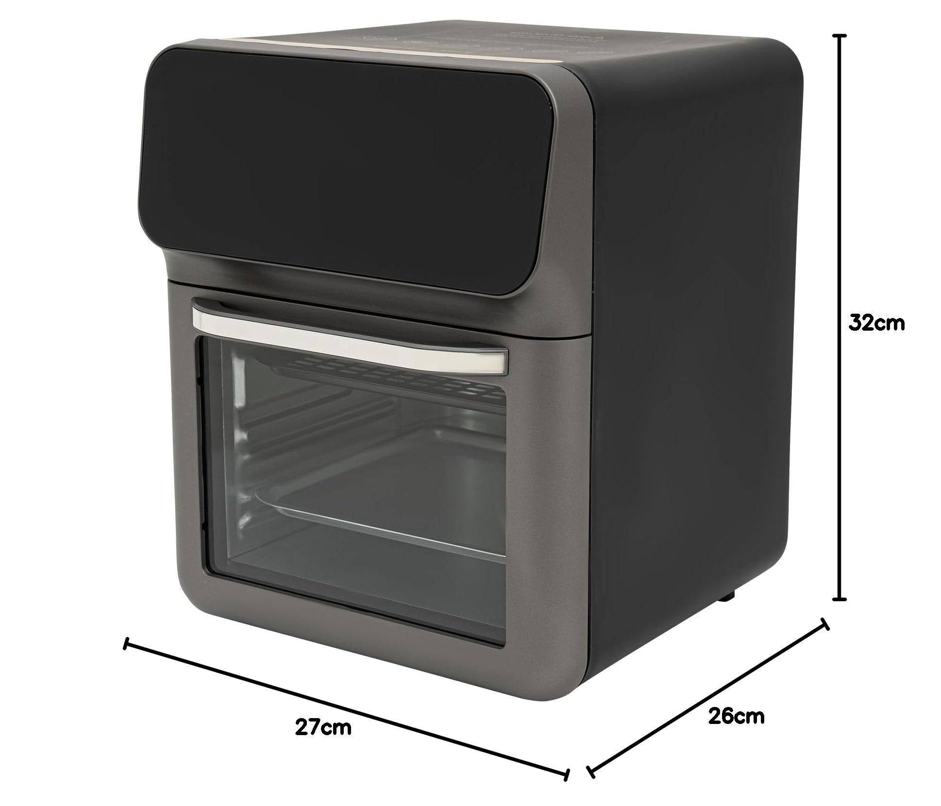 Forno da incasso da 13 litri, mini forno da pizza a 250 °C, display a LED, riscaldamento rapido, tostatura, asciugatura, orologio elettronico con funzione timer Dual Cook