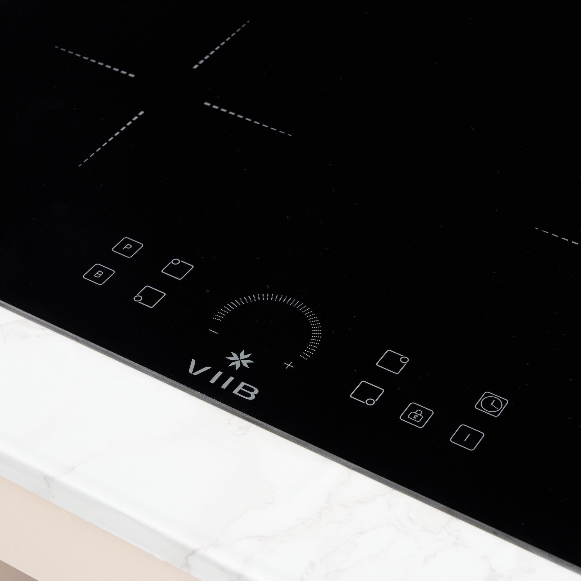 VIIB Induction Hob 60cm, 4 Zone Electric Cooktop, 2800W Built-In Hob with Plug, Touch Control, Booster Function, Child Lock, Timer, Auto Shut-Off, Black Glass — view 4