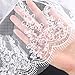 Yalice Sequins Bride Wedding Veil Short Fingertip Length Two-Tier/2T Lace Bridal Veils Glitter Soft Tulle Veils with Comb (White)