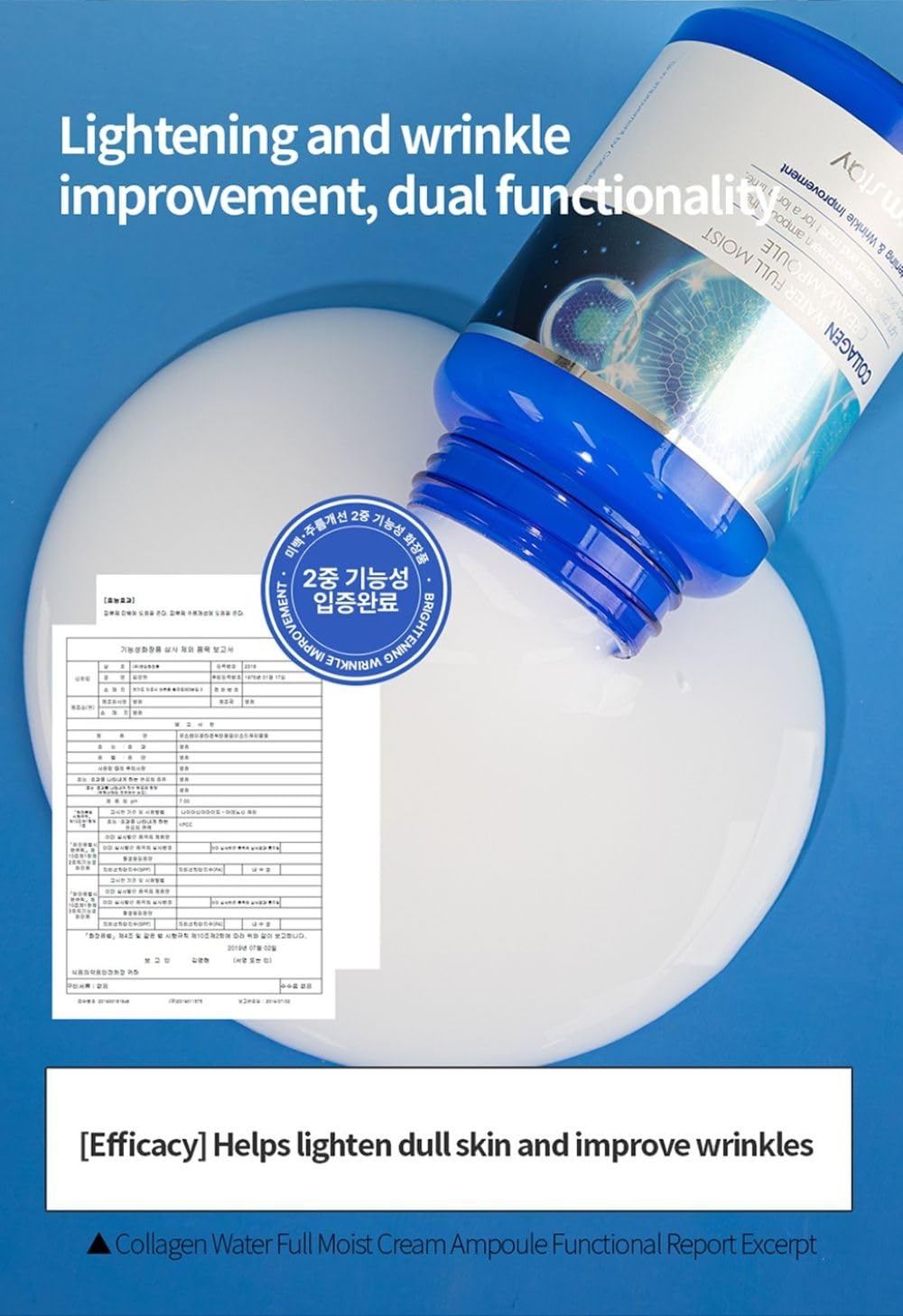 FARMSTAY Collagen Water Full Moist Cream Ampoule - High-moisture cream and high-nutrition ampoule, Face Serum, Moisturizer, Firming, Hydrating, Wrinkle Care, K-Beauty - Image 7