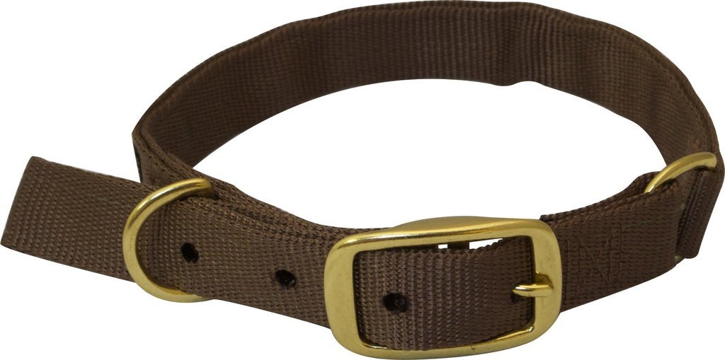 Drake DW9804-BRN-022 Team Gun Dog Split Ring Collar Brown 22