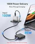 BENFEI HUB USB C 6en1 avec HDMI (4K@60Hz), Ethernet 100Mbps, Alimentation 100W, 1*USB 3.2 10Gbps et 2*USB 2.0, Compatible avec iPhone 16 Pro/Max MacBook iPad Pro iMac S23 XPS17