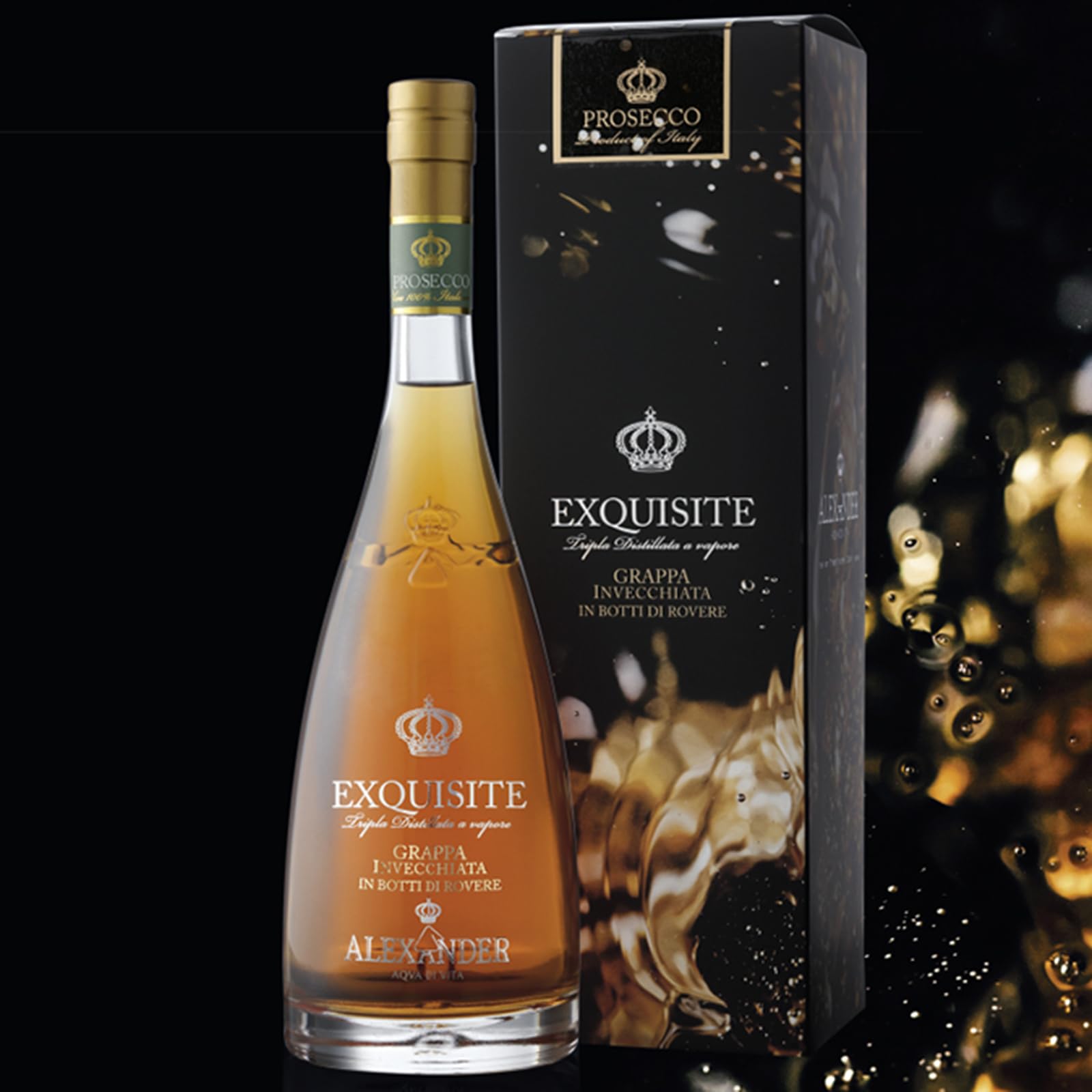 Alexander Exquisite Grappa di Prosecco Invecchiata in Botti di Rovere 38% - 700ml