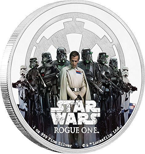 THE EMPIRE Star Wars Rogue One 1 Oz Silver Coin 2$ Niue 2017 Moneda