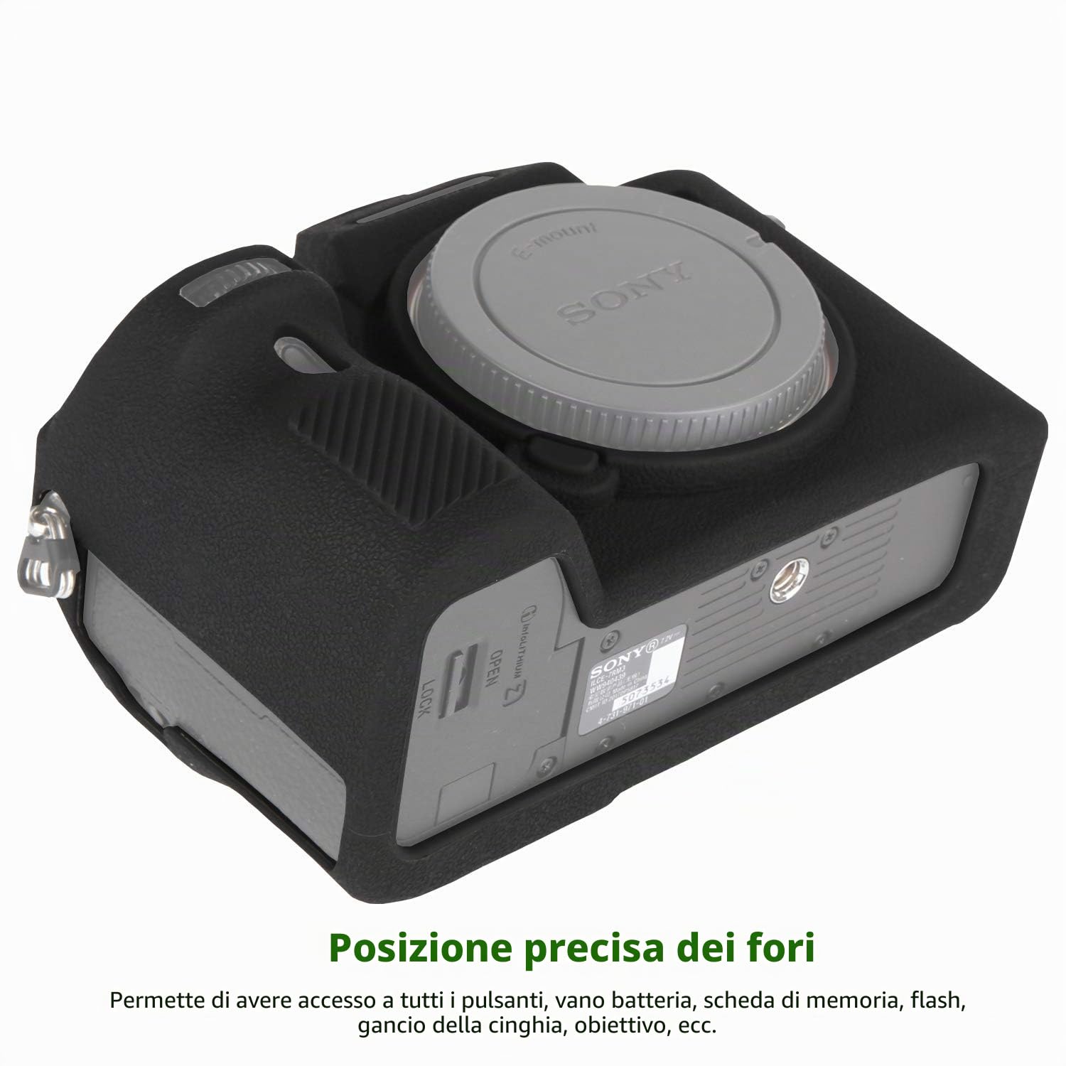 Easy Hood Custodia per Fotocamera Sony Alpha 7III,Antigraffio | Custodia in Silicone Morbido,Leggera,Protezione da Viaggio