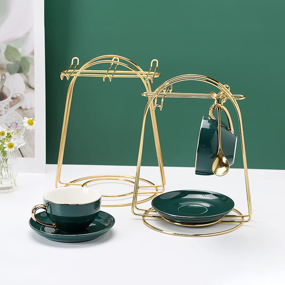 EUBUY Coffee Mug Holder, Metal Coffee Mug Stand for Easy Pick, Free Standing Mug Rack for Counter Cabinet Desktop Home Kitchen Decor