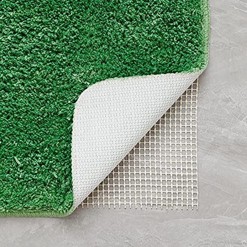 MIULEE Absorbent WC Toilet Rug Non Slip U Shape Bath Mat with High Hydroscopicity Rugs Super Soft Cozy and Shaggy Microfiber Rug Carpet for Bathroom 45x45 cm Grass Green - Image 4