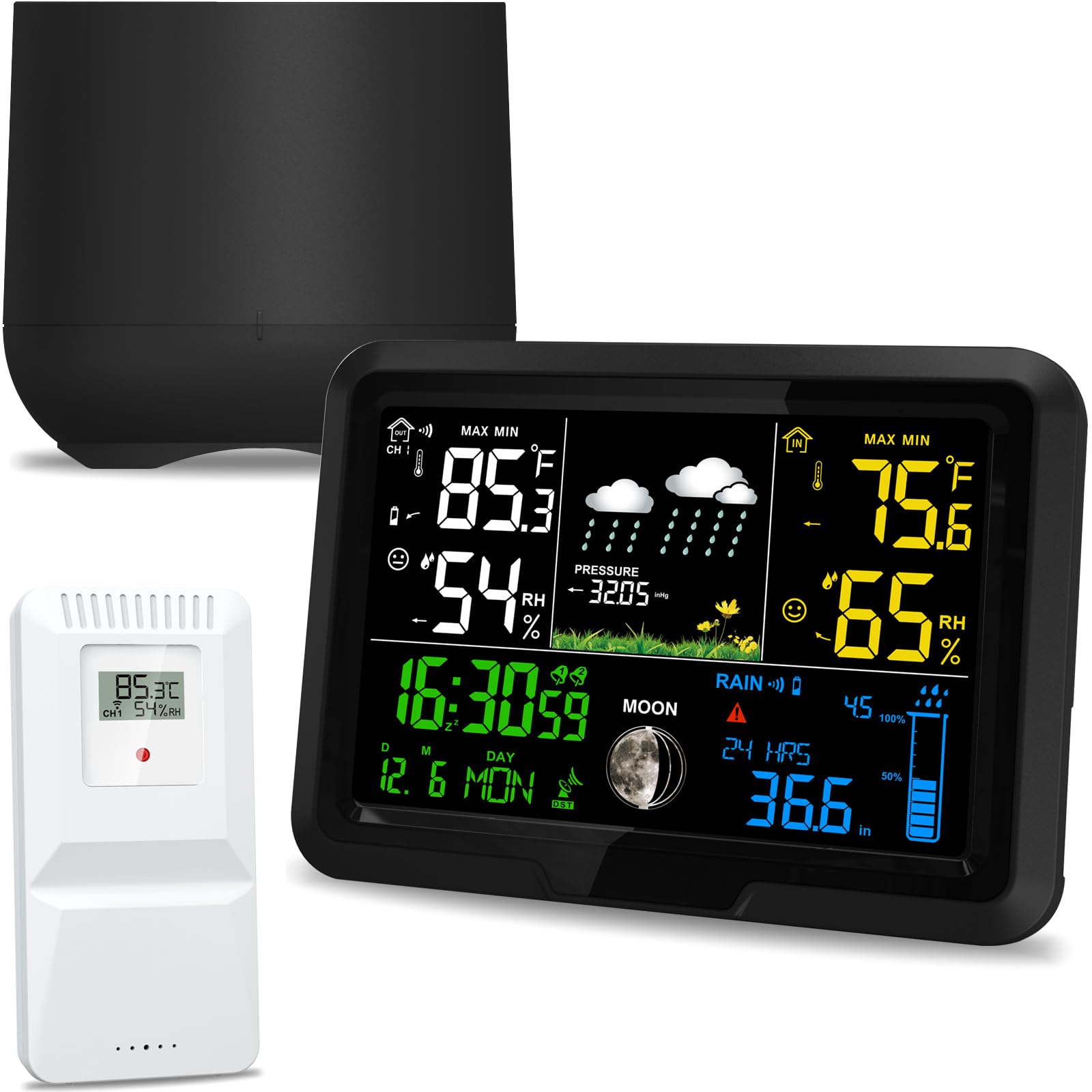 YZDTECH Wireless Rain Gauge Weather Station