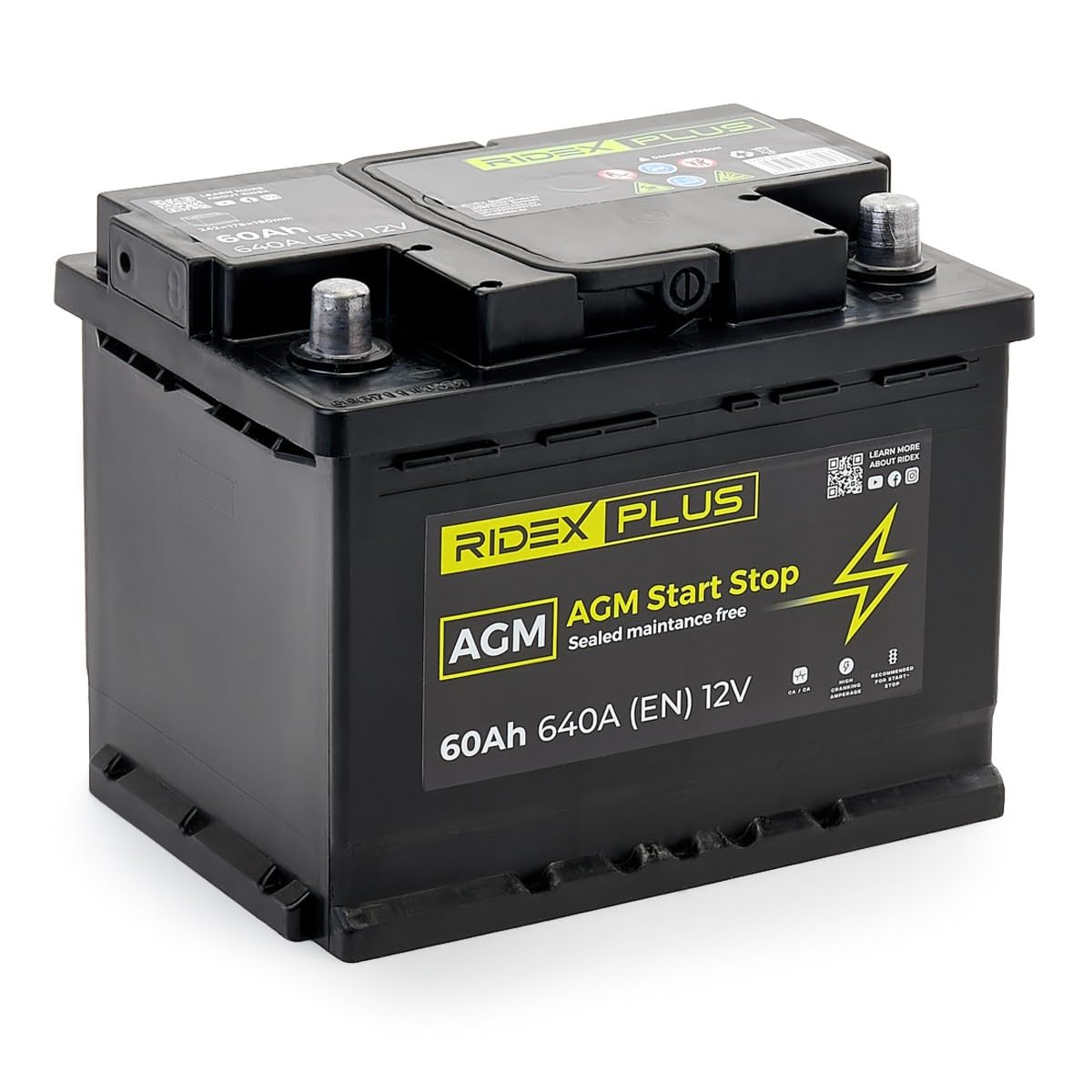 RIDEX PLUS 1S0037P Batteria Compatibilità con PEUGEOT 208 I Hatchback CA, CC