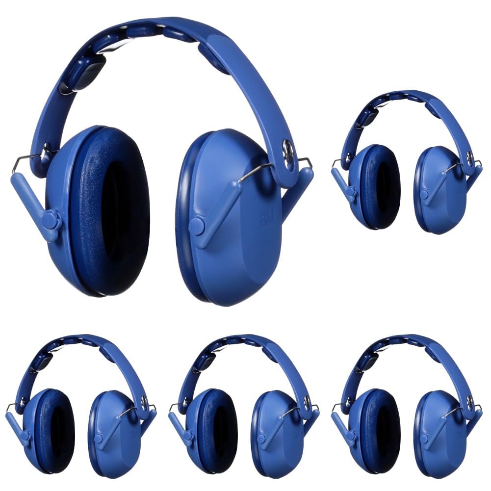 3M Orejeras de protección auditiva para niños PKIDSB-BLU-E, azul (87-98 dB) (Paquete de 5)