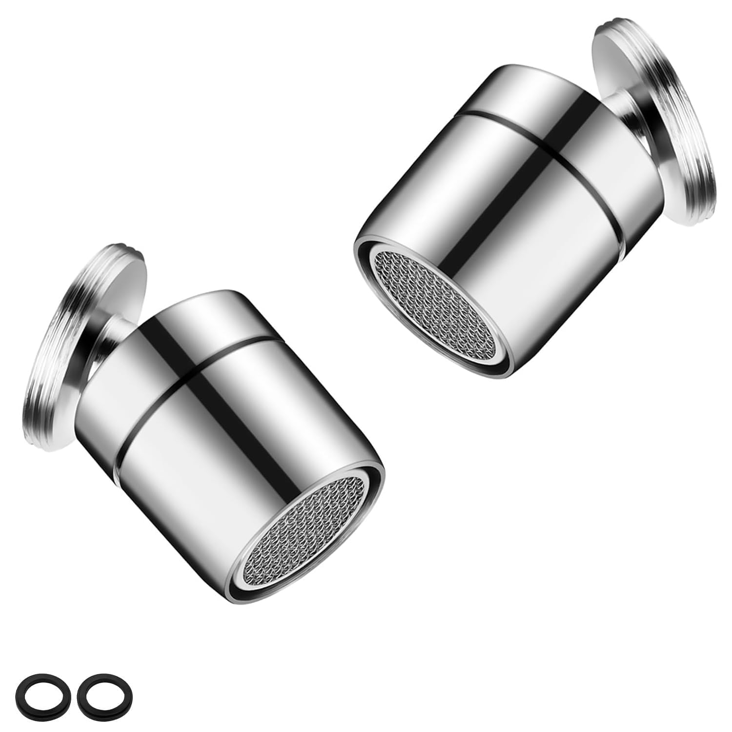 2 Stuck Faucet Aerator, DEANKEJI Kitchen Tap Aerator Stainless Steel 304, Tap Adapter for Kitchen Sink 360° Swivel