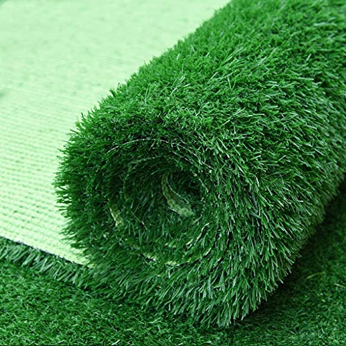 Jinxiaobei Outdoor artificial Realistic Fake Grass Deluxe Premium Artificial Grass Indoor Outdoor Garden Lawn Landscape Synthetic Turf Mat Fake Grass Patch Drainage Holes 30mm Thick Green