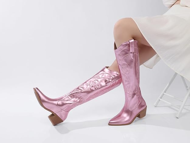 Western Boots Women SHIBEVER Women's Western Cowboy Boots Black