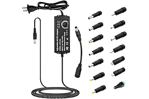 Universal AC/DC Adapter (3V~24V 3A 72W) with 14 Tips