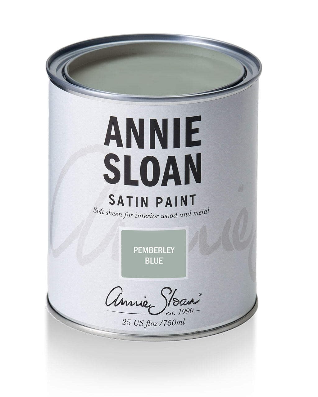 Annie Sloan Pemberley Blue Wood And Metal Satin Paint 750Ml