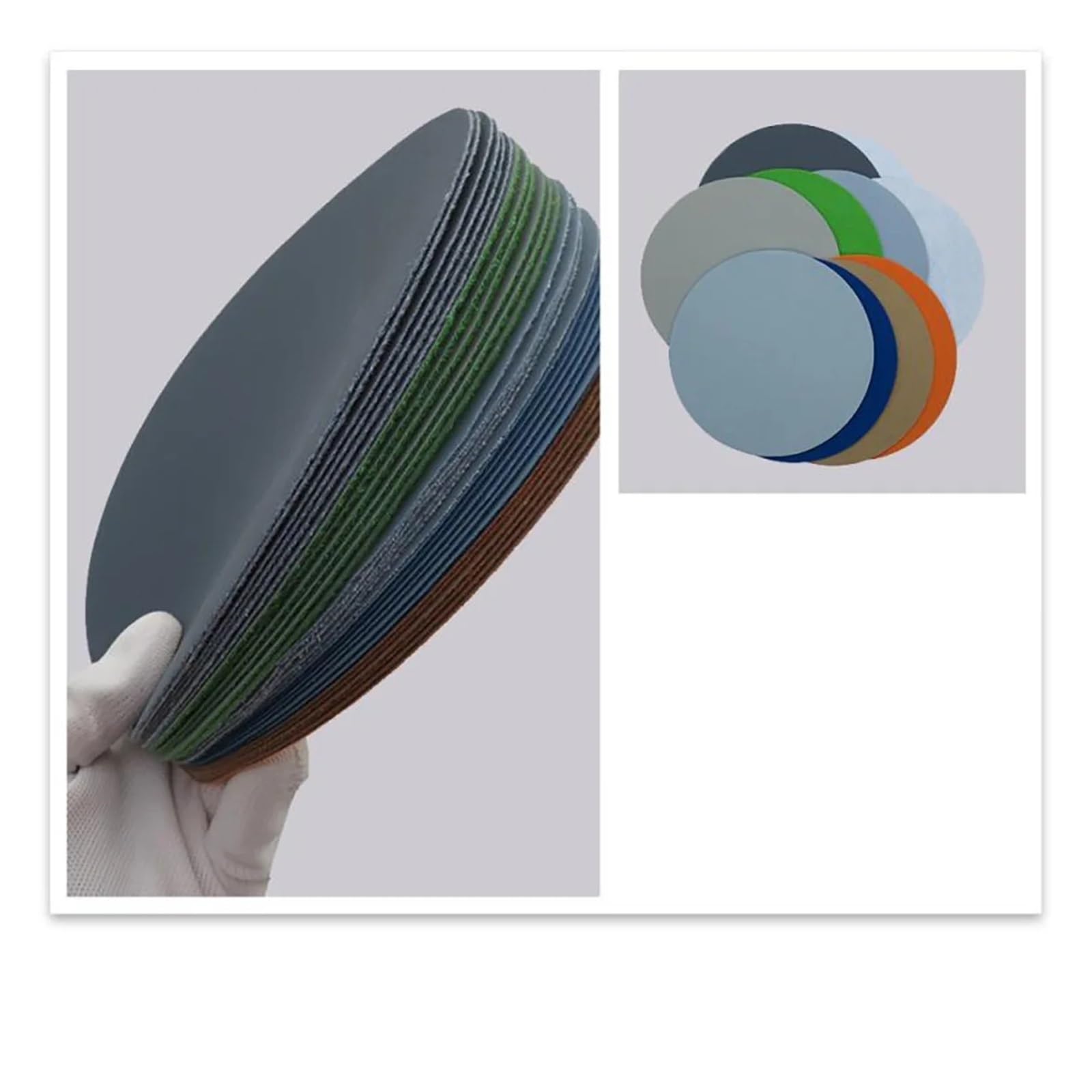 Tarcze szlifierskie z tlenku glinu | Niebieski 5 cali 125 mm 100 szt.: Do polerowania na mokro i na sucho przy użyciu szlifierki P150 P180 P240.(Blue-p180)