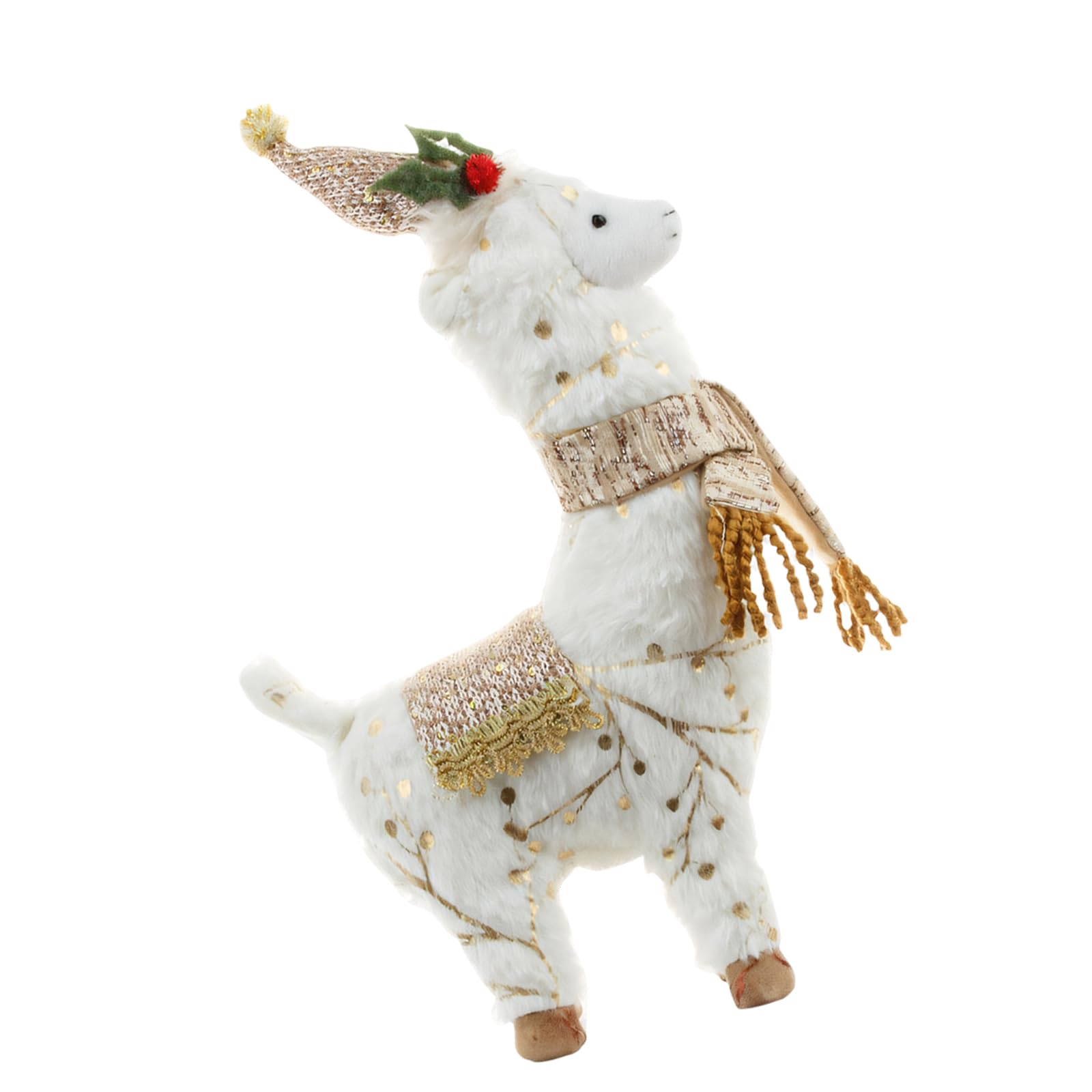 NMFLAB Lovely Alpacas Plush Statue Christmas Ornament for Seasonal Decor to Enhances Christmas Cheer Alpacas Decoration