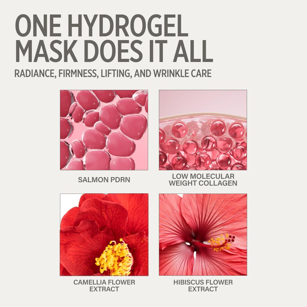 KEYTH LUCY PDRN GLOW COLLAGEN HYDROGEL MASK 4EA X 38G (1.34 OZ.) / Skin Elasticity Enhancement, Vitality Boosting, Nourishment & Soothing, Deep Hydration - Image 6