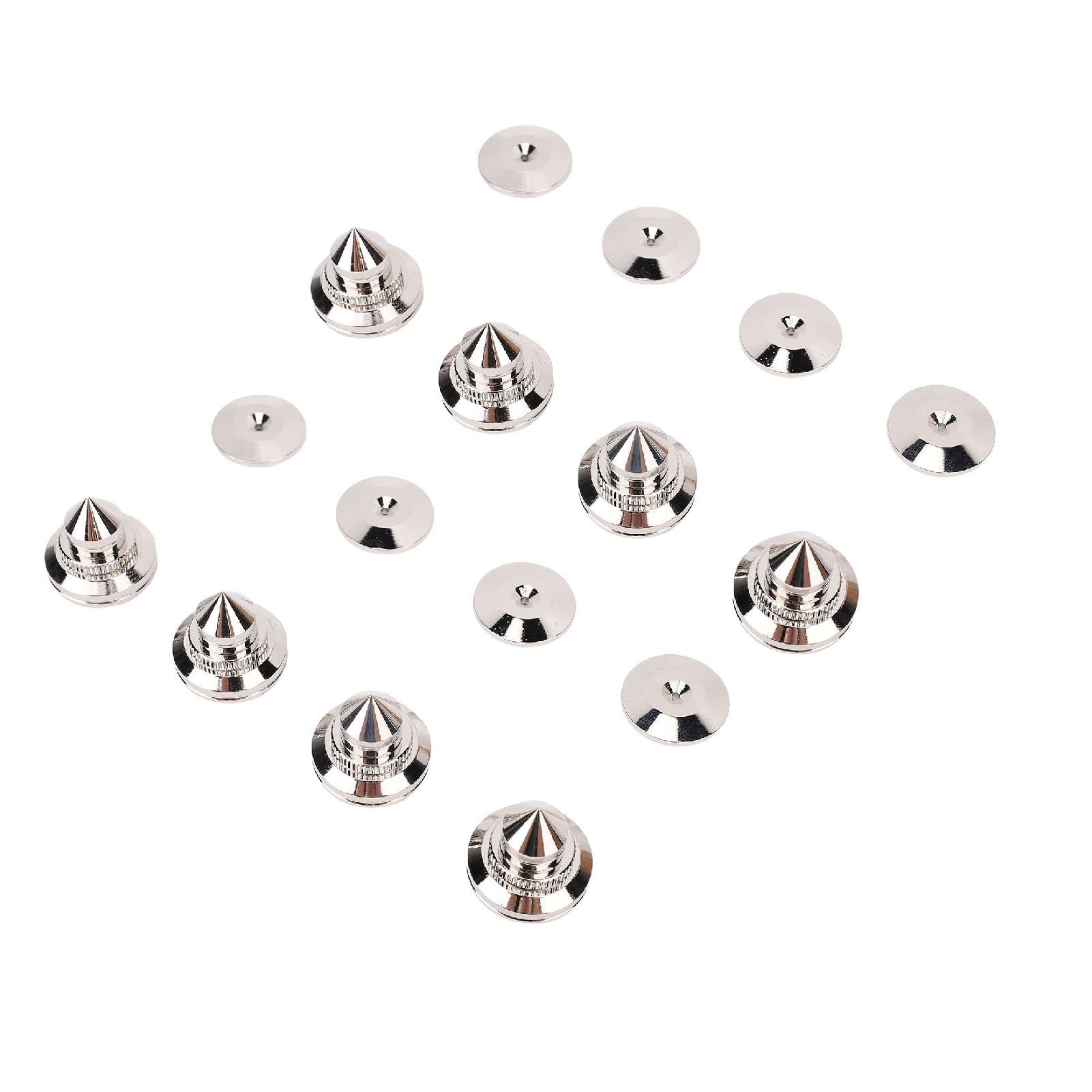Fockety Punte Isolanti per Altoparlanti, Piedini Isolanti per Giradischi in Rame per Assorbimento delle Vibrazioni, Punte per Subwoofer con Dadi di Livellamento Regolabili in Altezza per