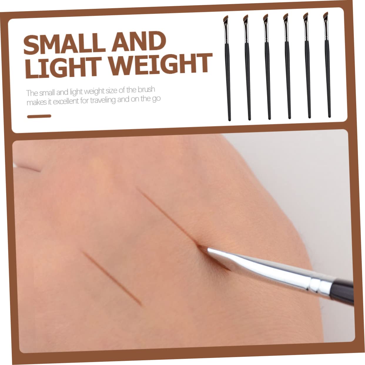 minkissy 30pezzi Pennelli Per Trucco Occhi Spazzole Angolate Per Ombretto Eyeliner e Con Manico Ergonomico Per Applicazione Facile e Comfort