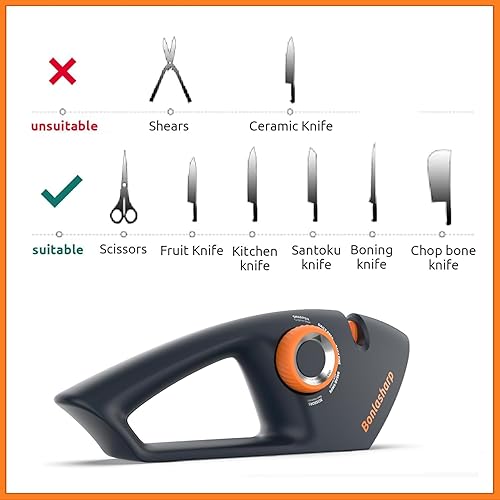 Miniatura 5 de Afilador de cuchillos ajustable 5 en 1, afiladores de cuchillos de cocina de mano de alta calidad que ayudan a reparar, restaurar, afilar cuchillas