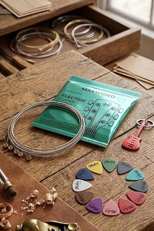 Maxword GT-Electric Quality Electric Guitar String 1 Set Set (Pena Gift)