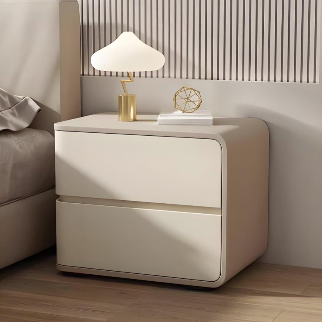 Table de nuit de chambre raffinée YVYKFZD en bois massif bicolore aucun assemblage