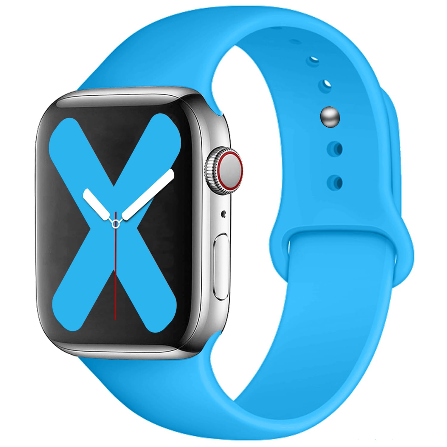 Saucyi Compatible with Apple Watch Band 41mm 40mm 38mm 49mm 45mm 44mm 42mm,Soft Silicone Sport Band Replacement Strap with Classic Clasp for iWatch Series 8 7 6 5 4 3 2 1 SE