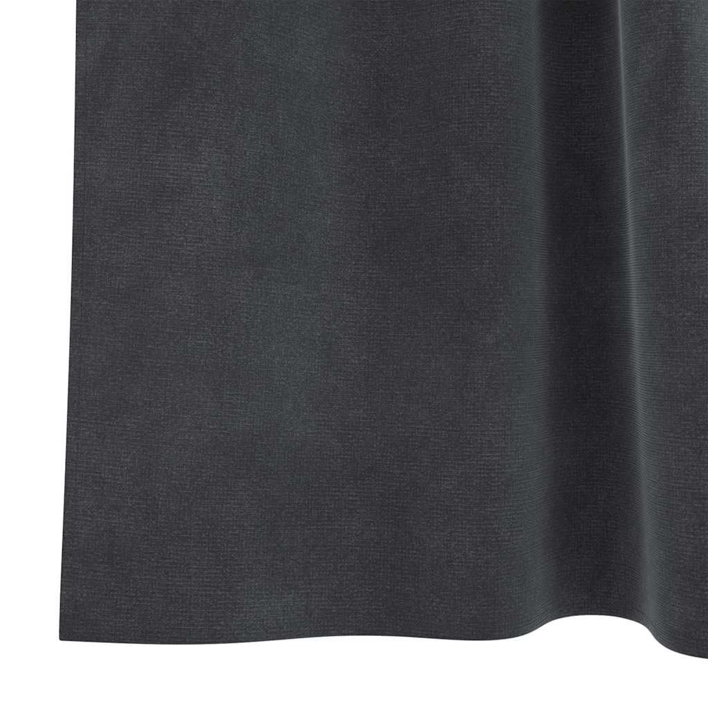Cortinas opacas de terciopelo gris claro, 2 unidades, 140 x 175 cm, cortinas con trabillas de tela para sala de estar, dormitorio, prácticas cortinas para tranquilidad y privacidad