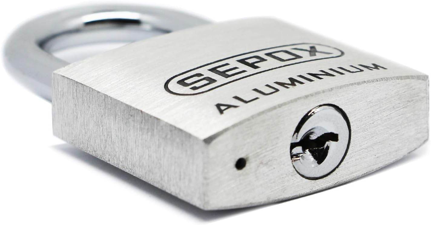 SEPOX Airforce Style Brother Design Two Size Body with Same Key Solid Aluminum Alloy Padlock Keyed Alike with 50MM (2inches) & 60MM(2-3/8 inches) 2 Pack
